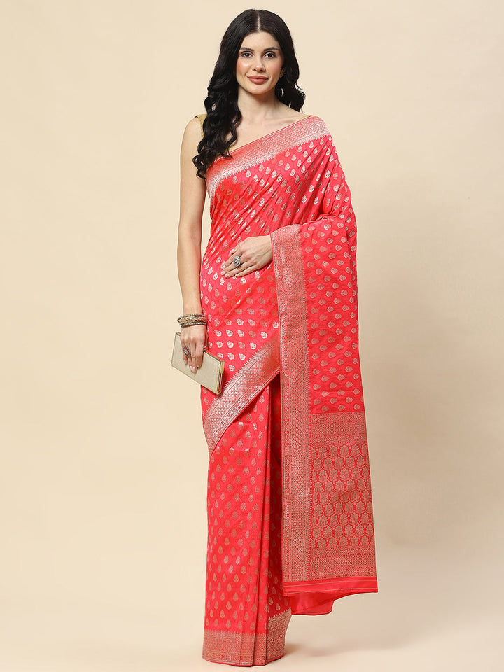 Zari Booti Woven Art Silk Banarsi Saree