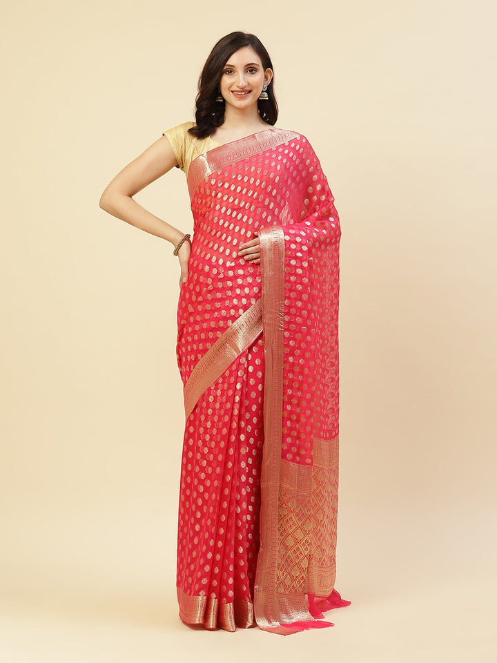 Art Chiffon Zari Work Saree