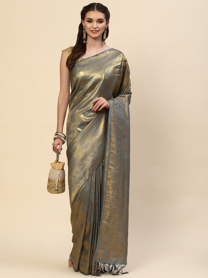 Plain Zari Border Handloom Woven Saree