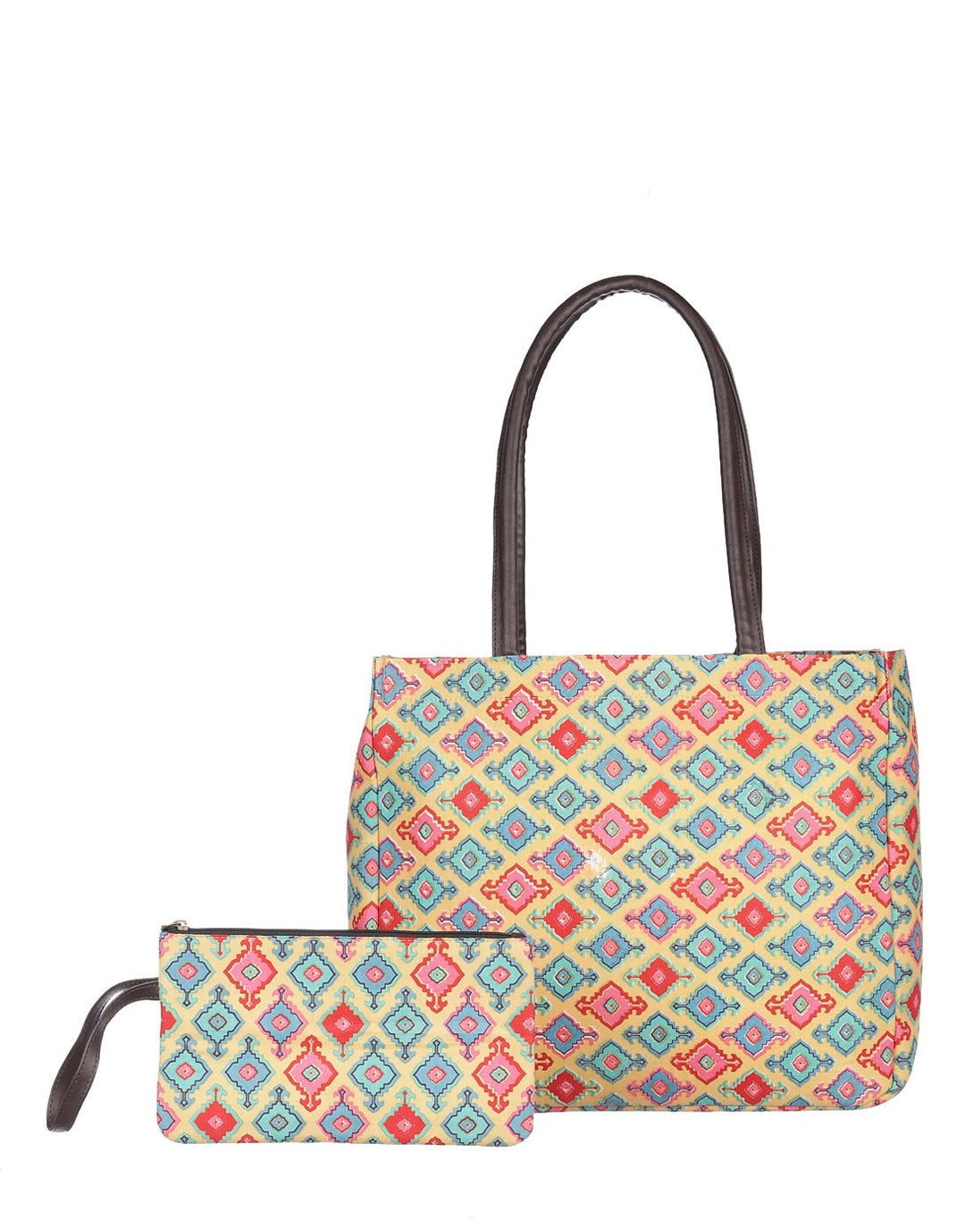 Elegant Multi Color Handbag And Purse Set