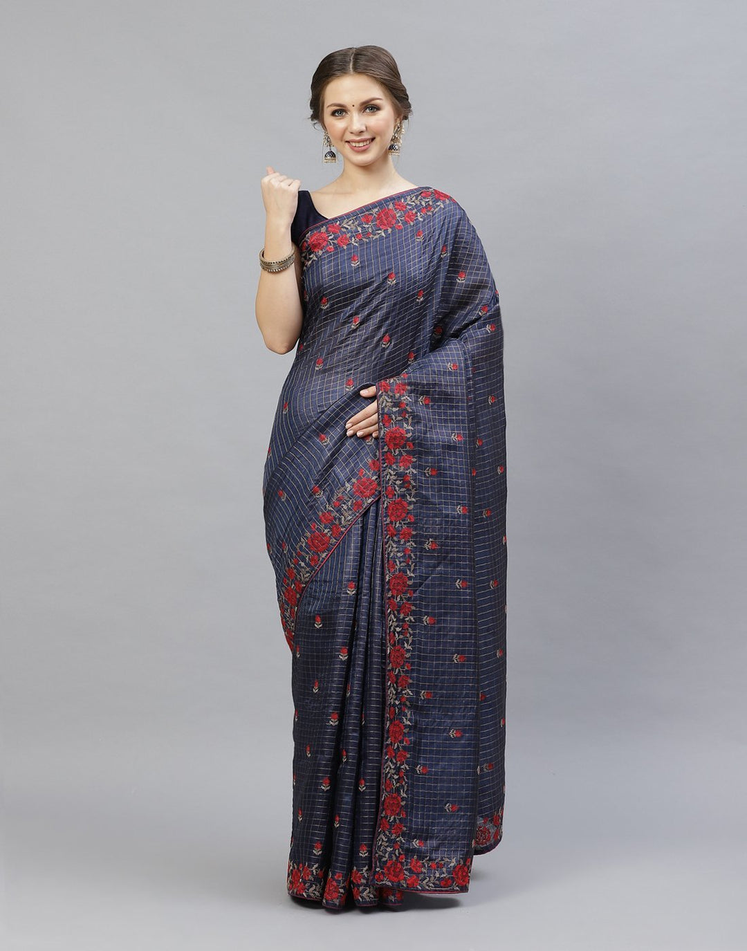 Tussar Embroidered Saree