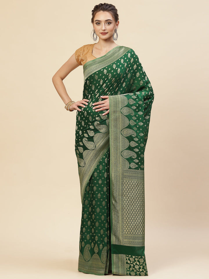 Zari Border Booti Georgette Saree