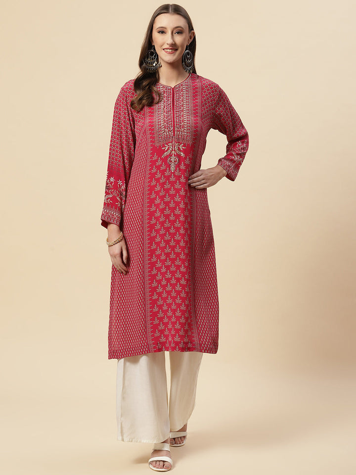 Printed Crepe Kurta