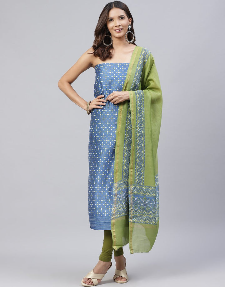 Fine Chanderi Printed Suit Piece