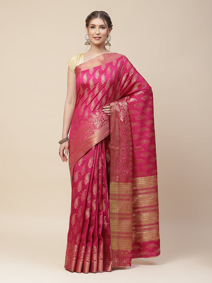 Zari Work Woven Art Handloom Saree