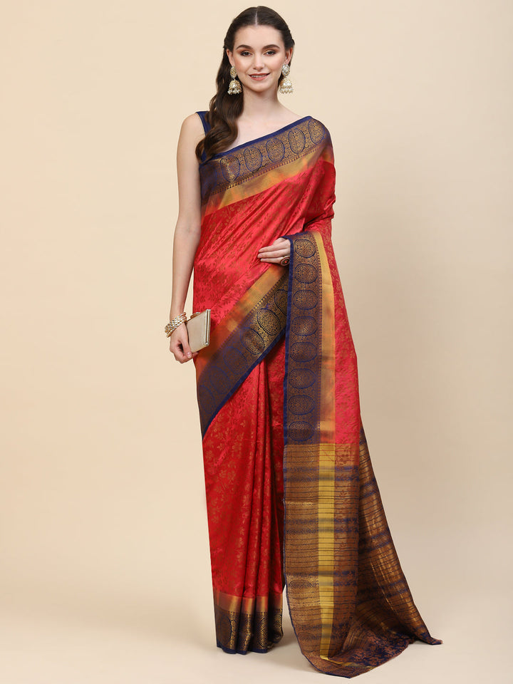 Resham Zari Border Handloom Woven Saree