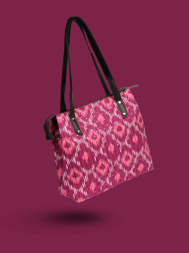 Printed Cotton Handbag With Pouch
