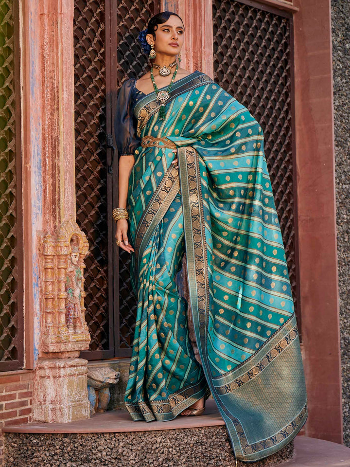 Zari Booti Dola Handloom Woven Saree