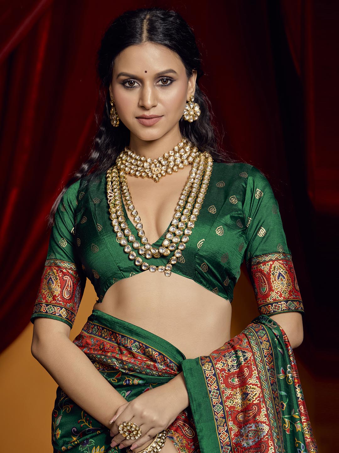 Digital Printed Art Crepe Saree