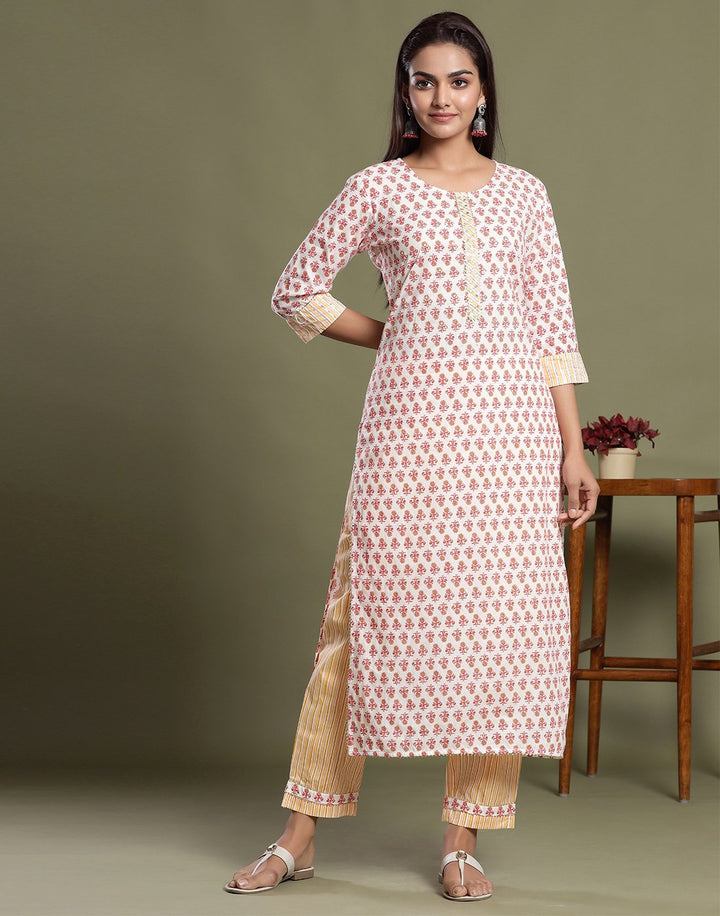 Cotton Printed Kurti Pant Set