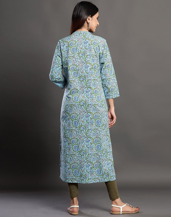 Floral Print Cotton Kurti