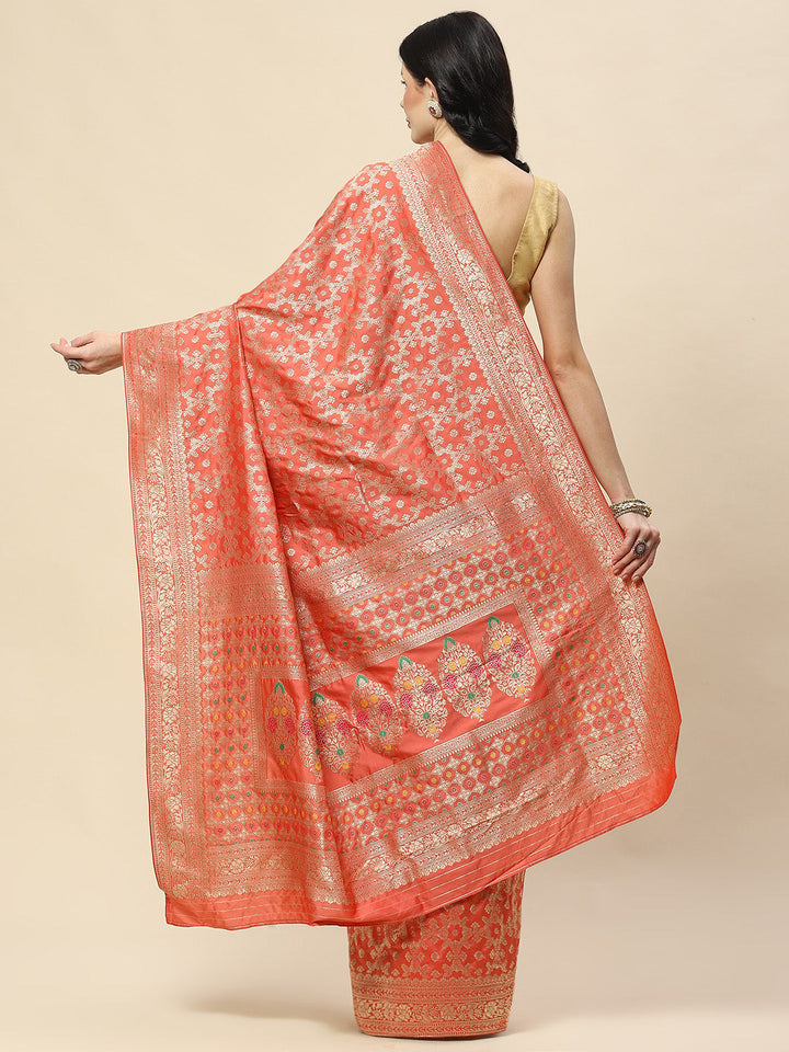 Zari Jaal Woven Art Silk Banarsi Saree