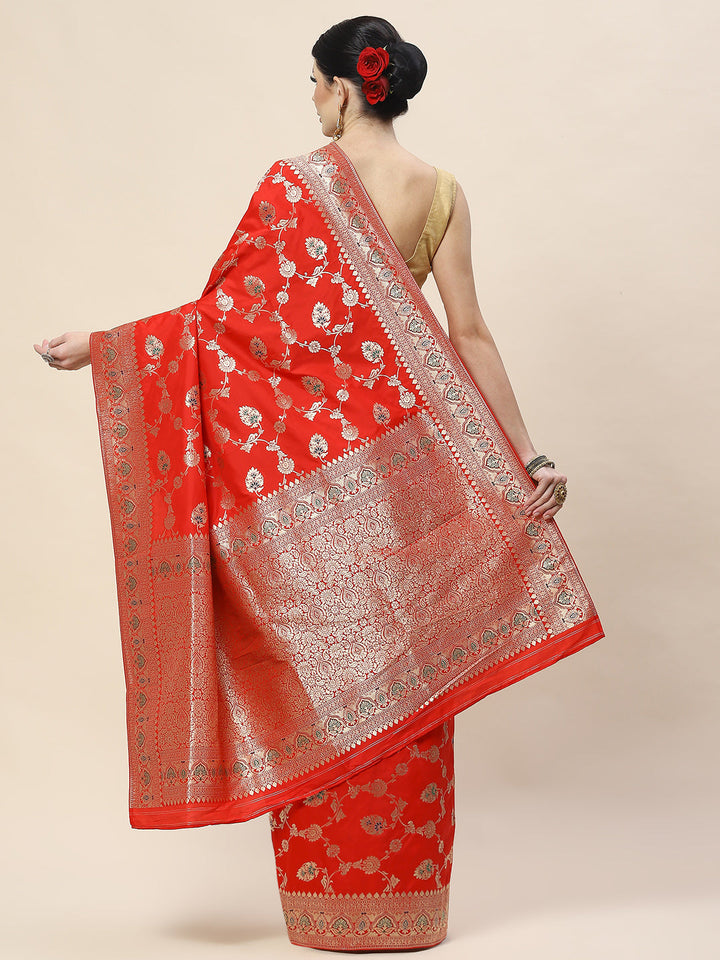Zari Jaal Woven Art Silk Banarsi Saree