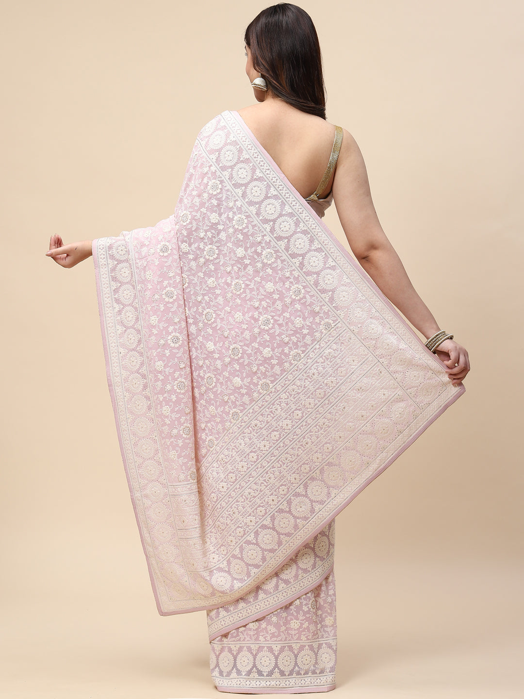 Embroidered Georgette Saree