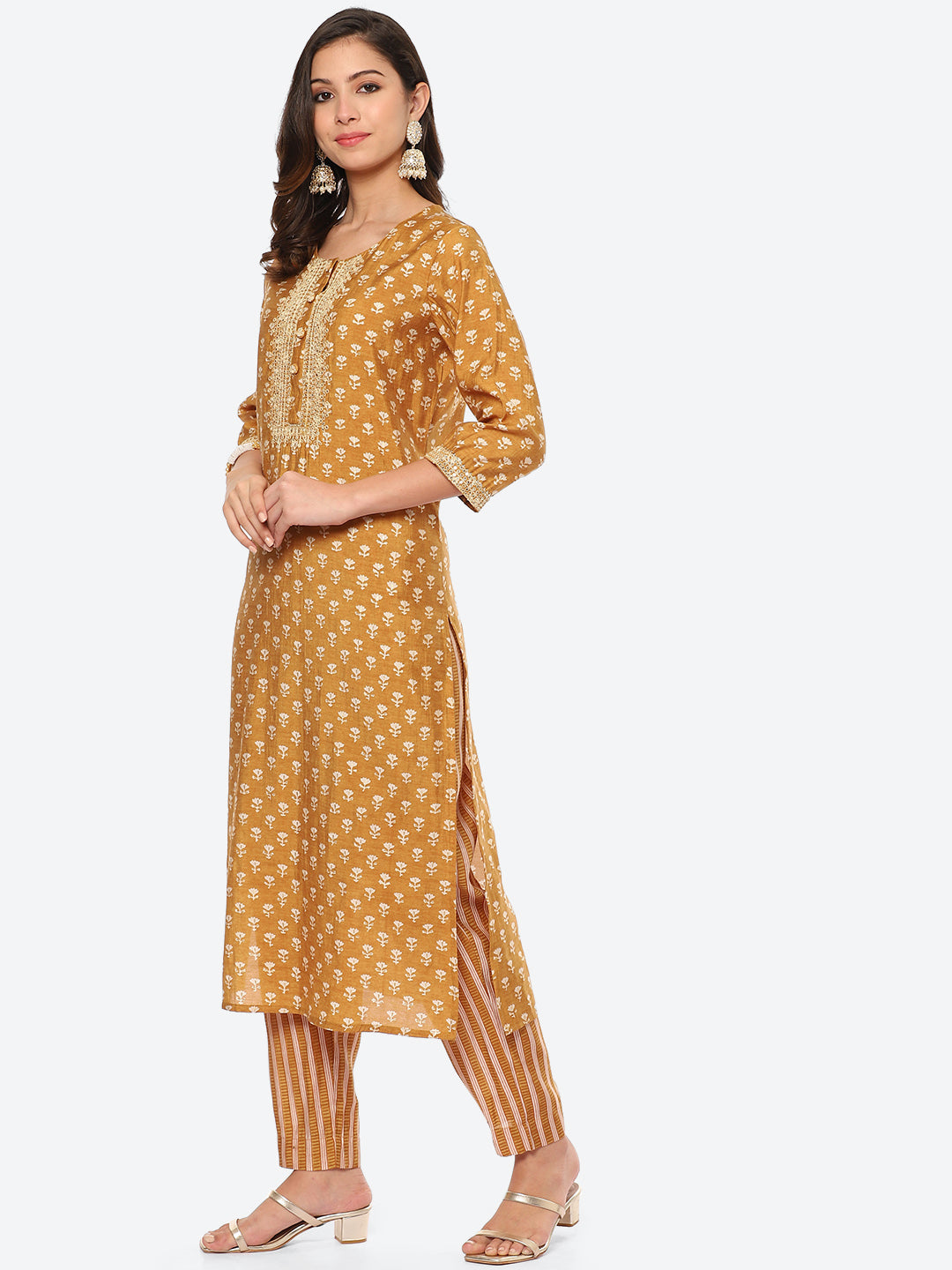 Sequin Muslin Kurta With Pant