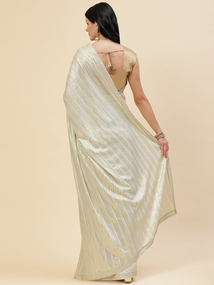 Sequin Embroidered Georgette Saree