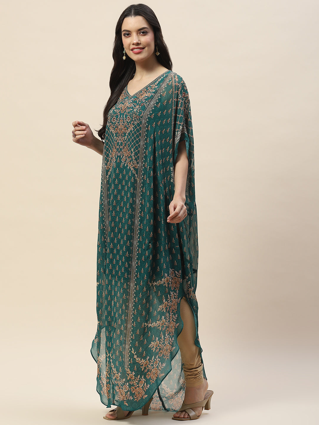 Digital Print Georgette Kaftan Kurta