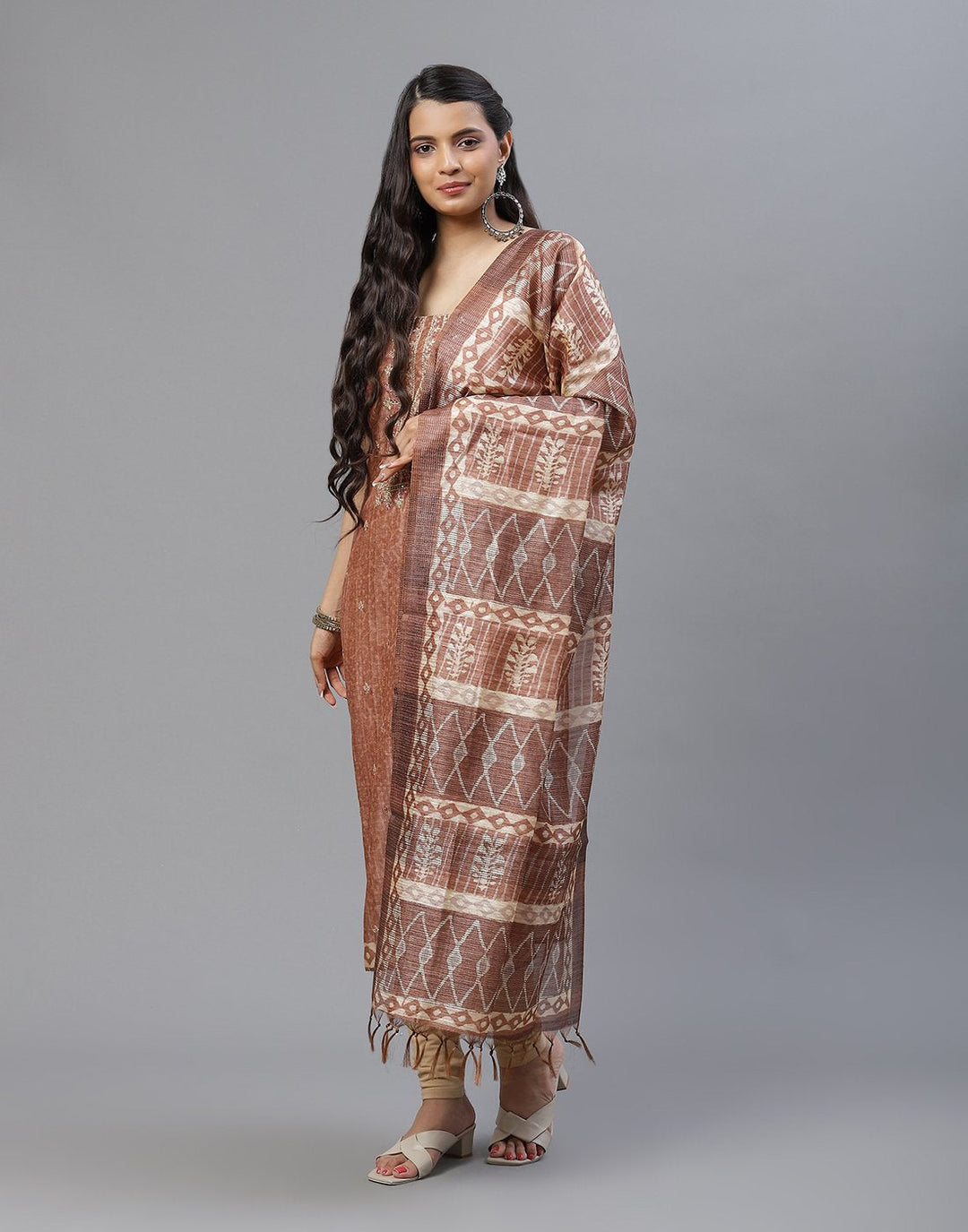 Chanderi Embroidered Suit piece