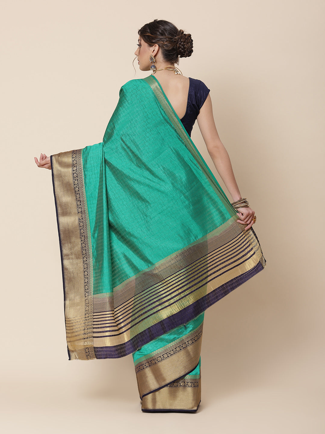Zari Border Art Handloom Woven Saree
