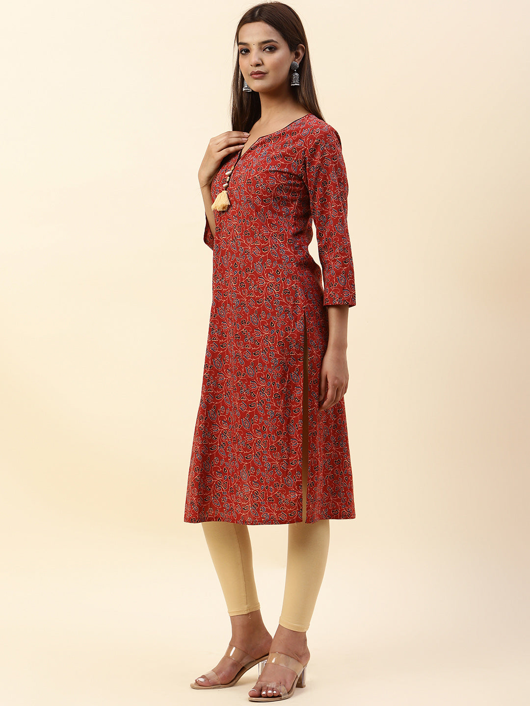 Floral Printed Cotton Kurta