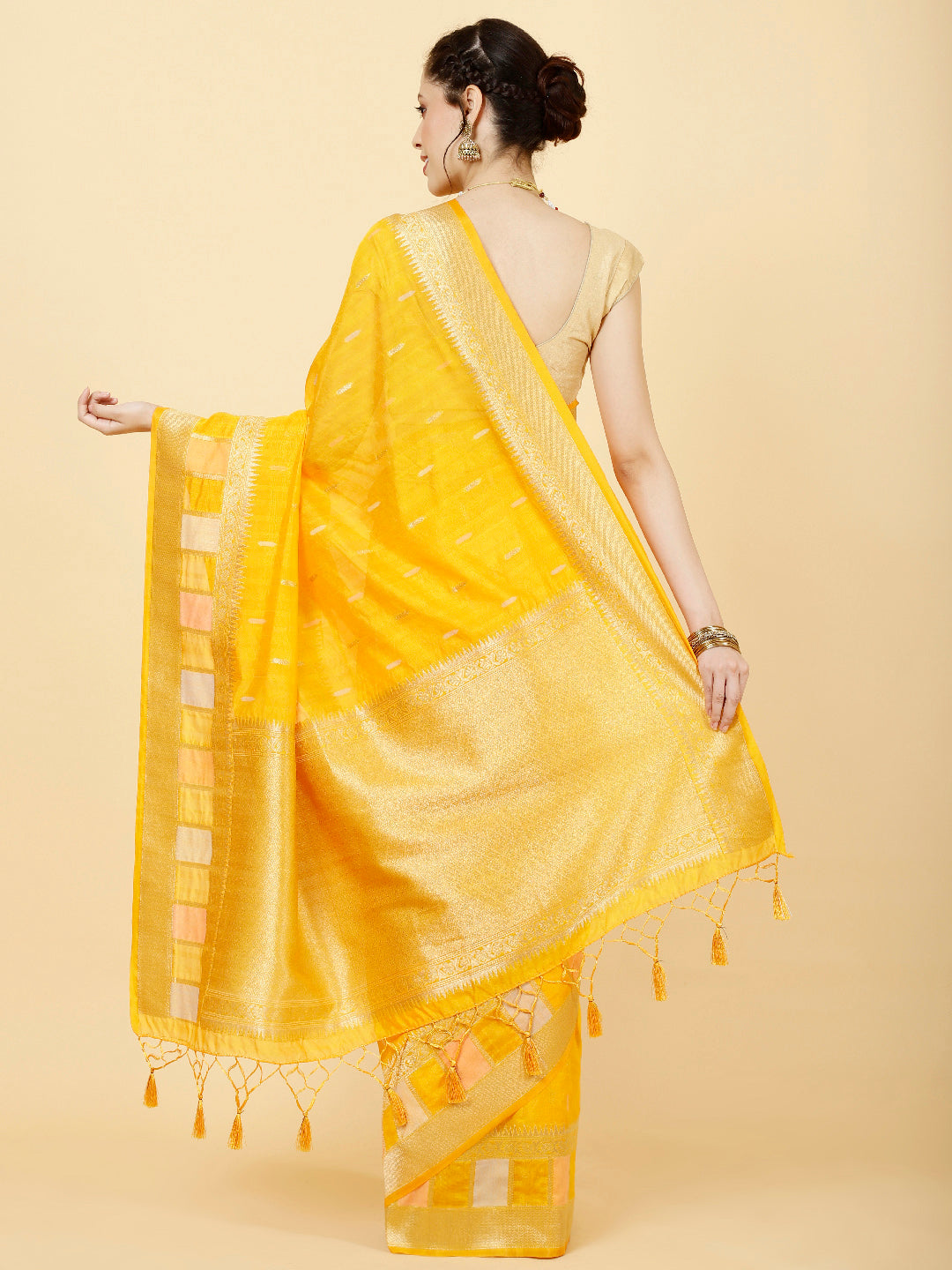 Zari Booti  Woven Saree