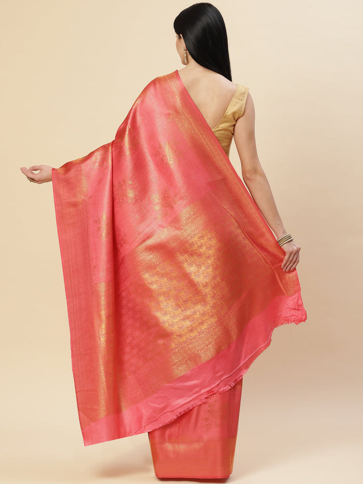 Zari Jaal Handloom Woven Saree