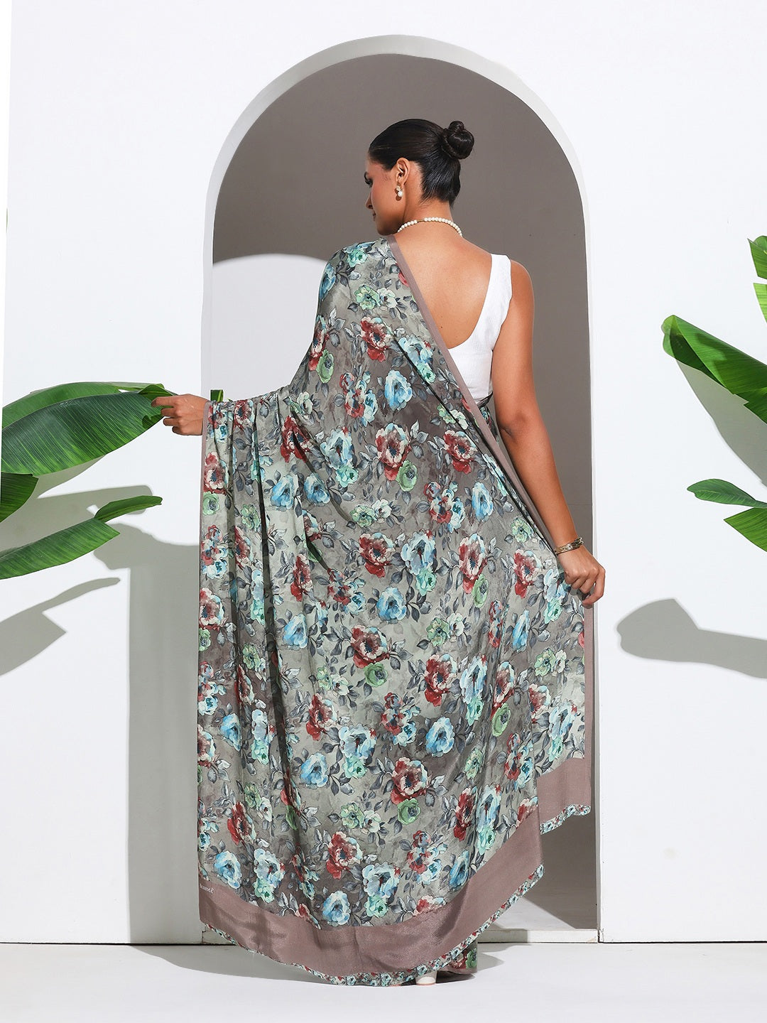 Digital Printed Crepe Saree