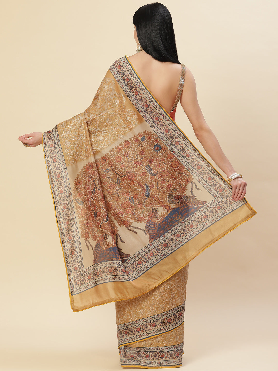 Printed Tussar Saree