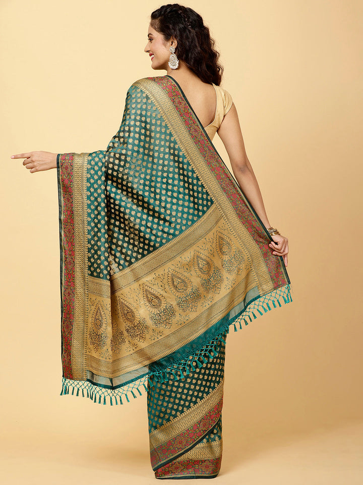 Woven Booti Cotton Saree