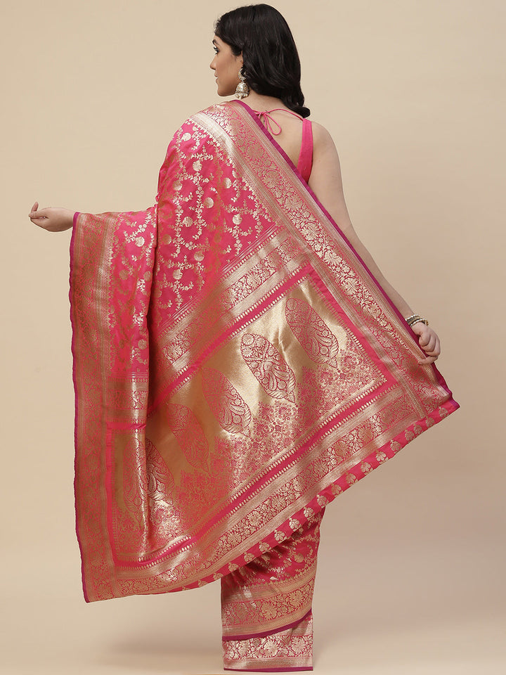 Zari Jaal Banarasi Woven Saree