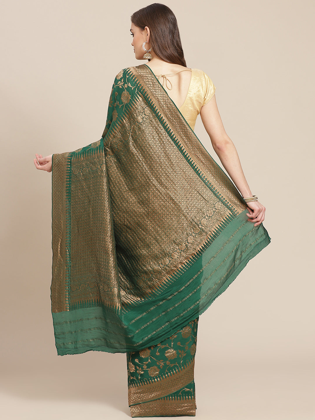 Zari Jaal Crepe Saree