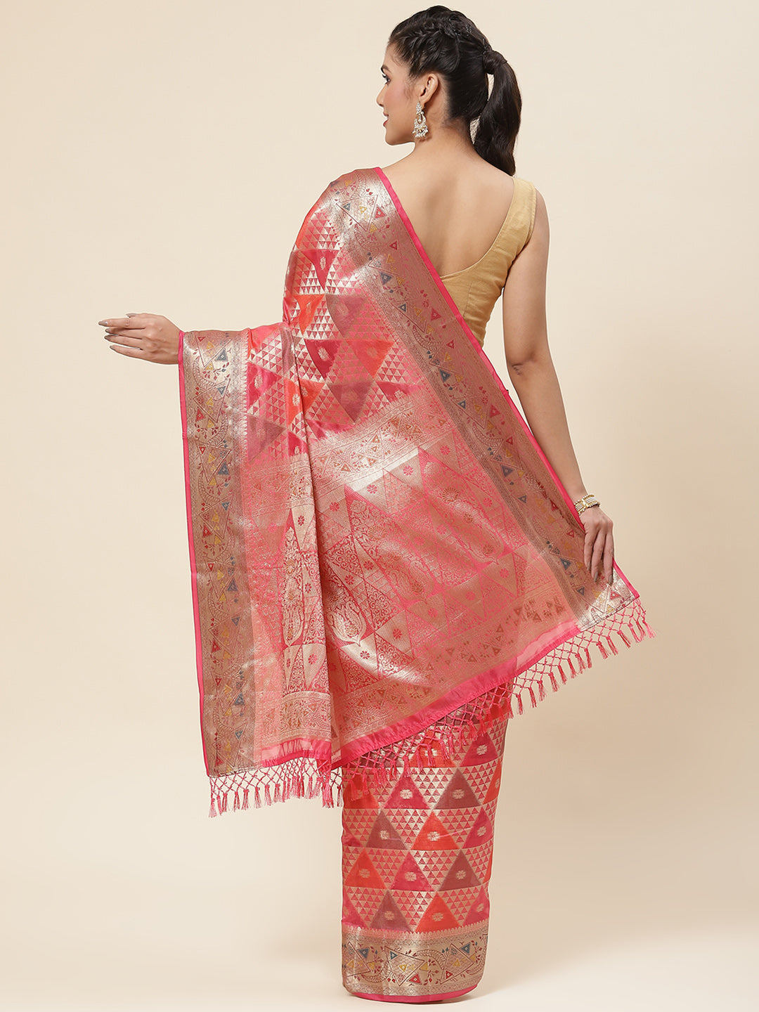 Zari Jaal Woven Cotton Saree