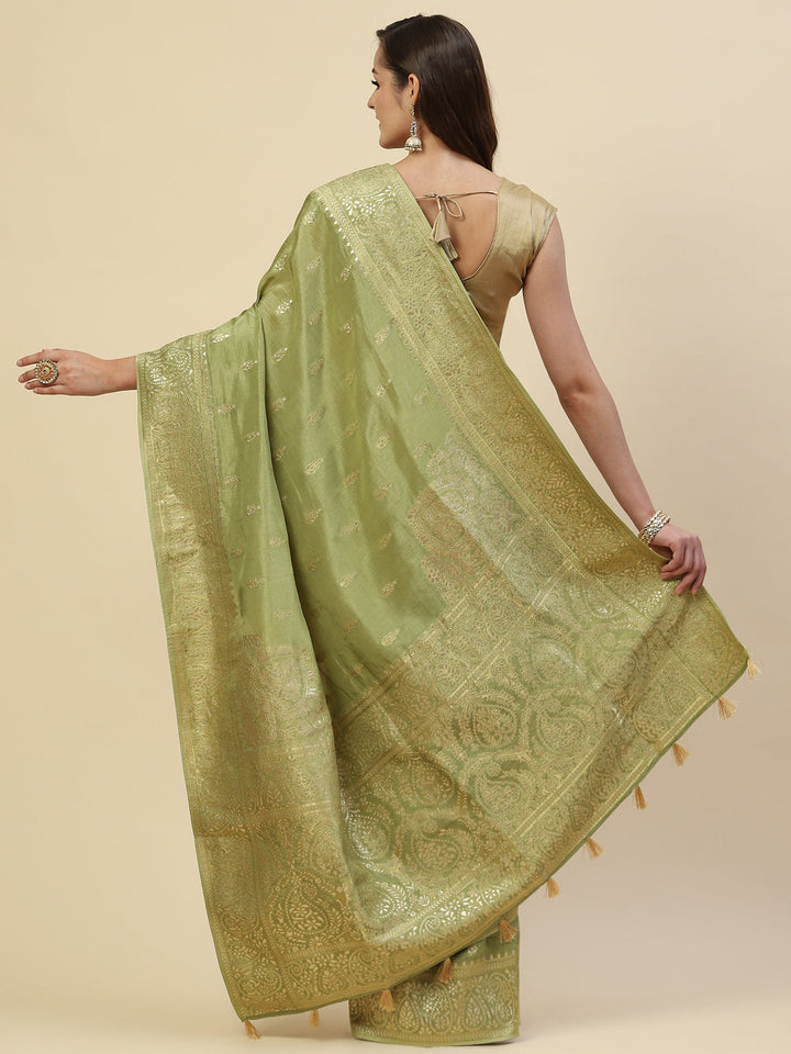 Zari Jaal Handloom Woven Saree