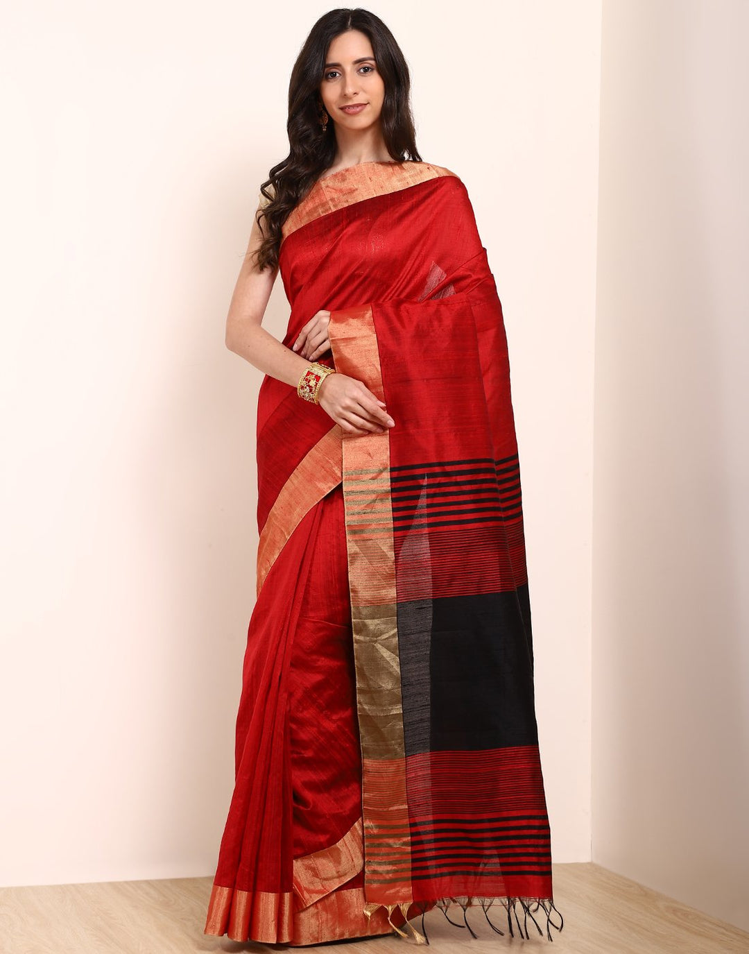 Green Handloom Woven Saree