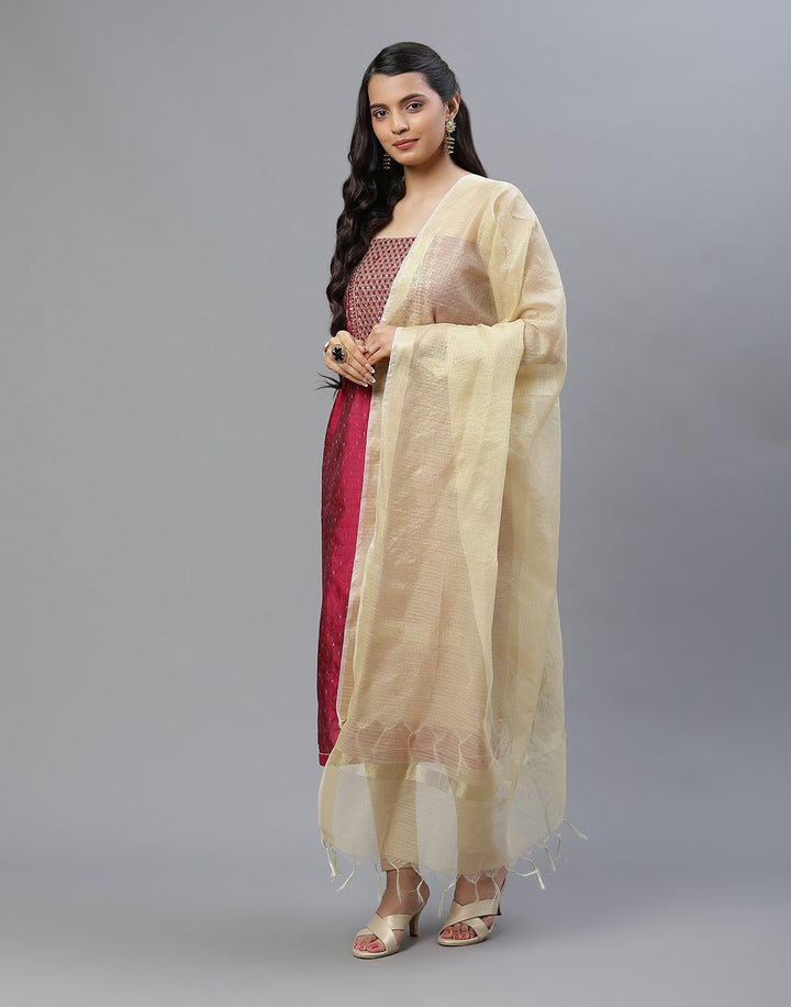 Chanderi Embroidered Suit piece