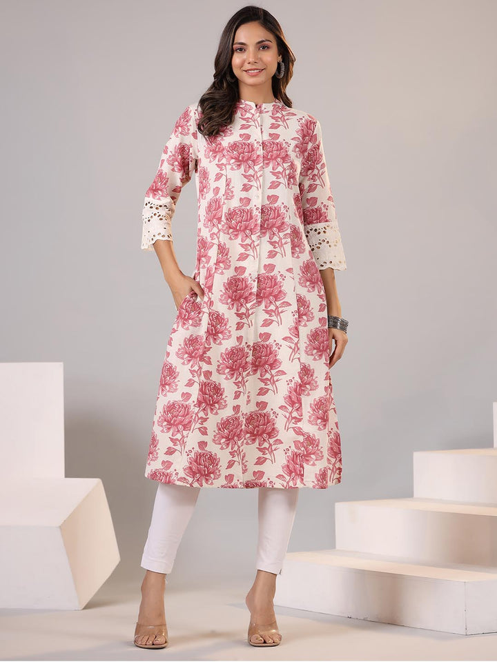 Floral Printed Cotton Kurta