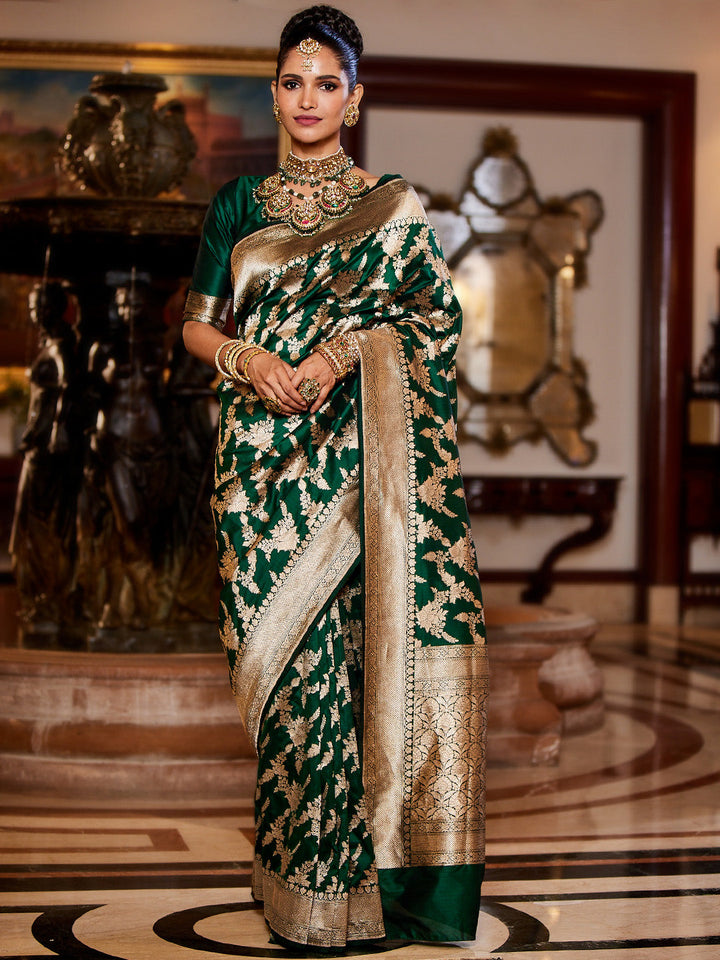 Beautiful Jaal Banarasi Silk Saree