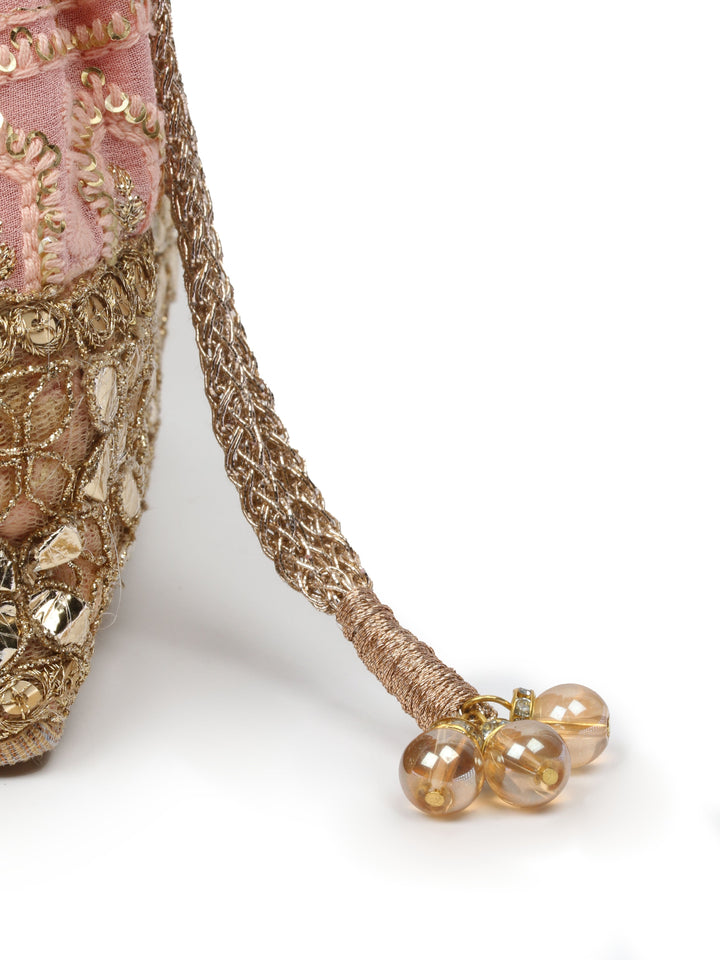 Pink Sequin Potli Bag