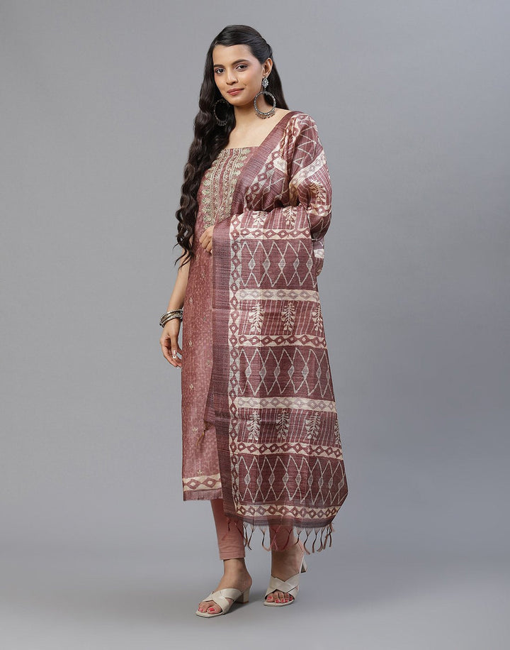 Chanderi Embroidered Suit piece
