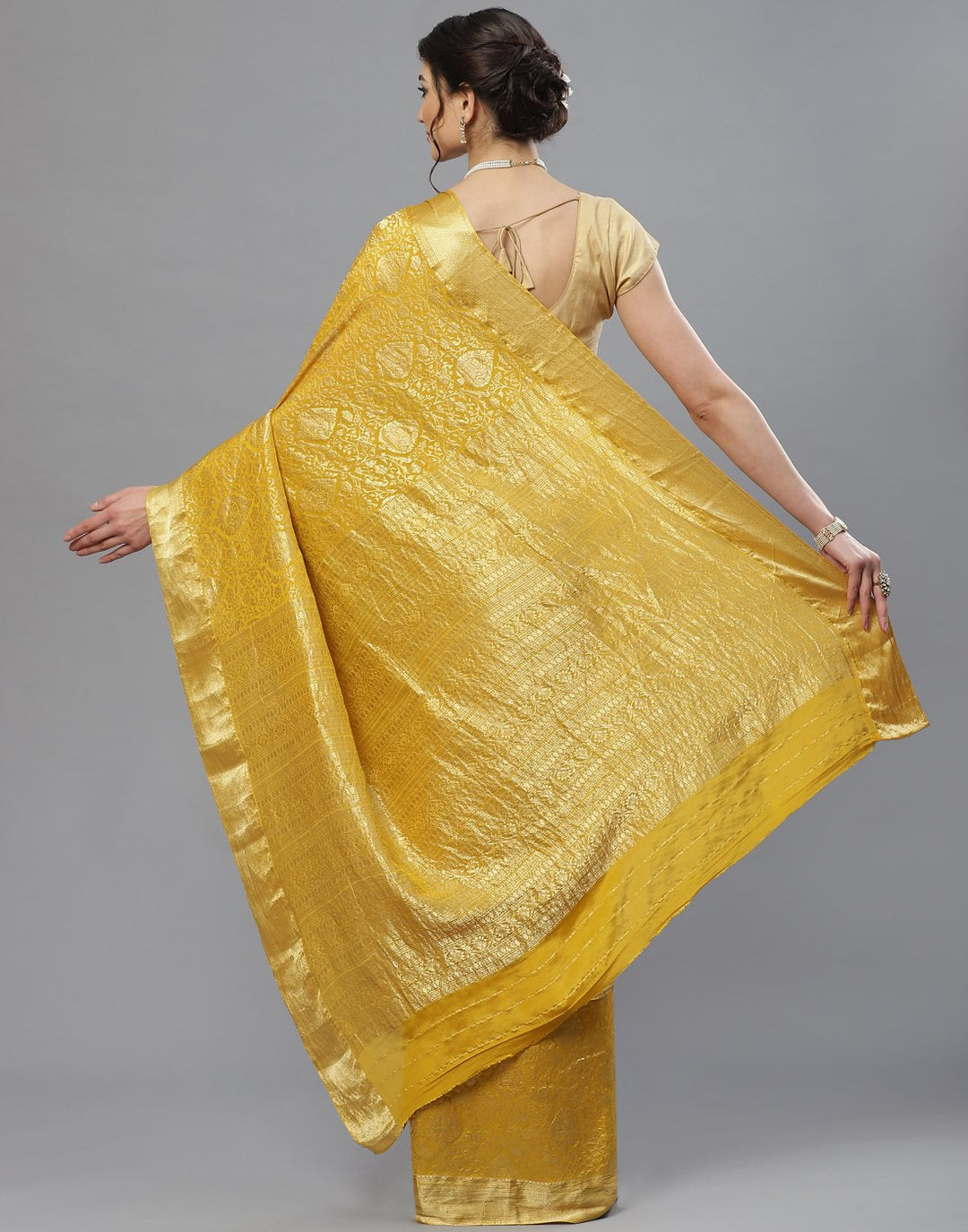 Zari Jaal Crepe Saree