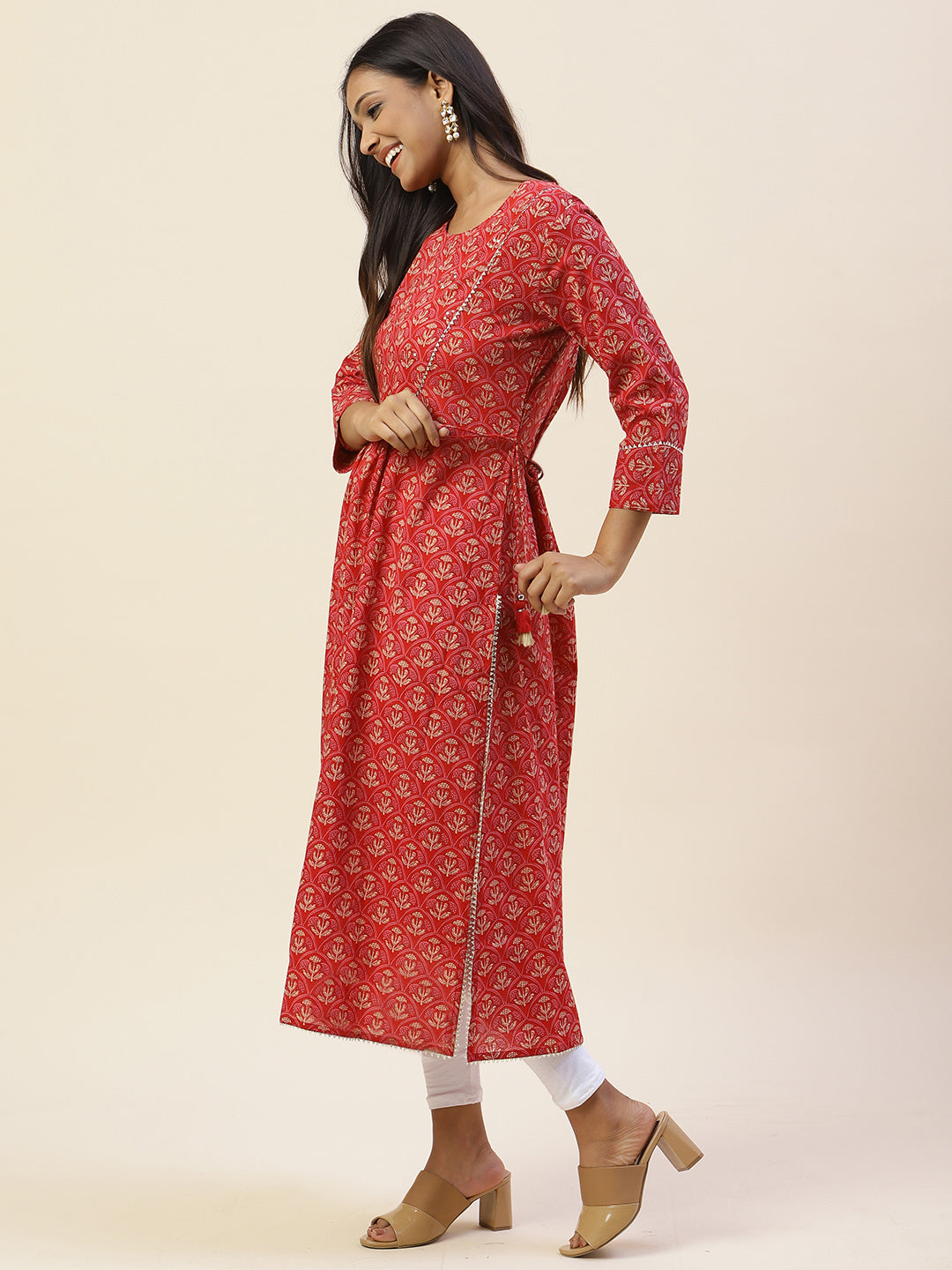 Floral Printed Cotton Kurta