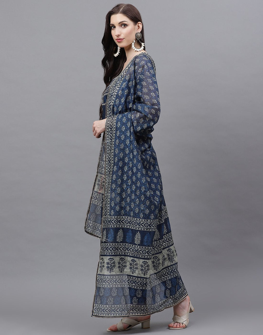 Chanderi Printed Suit piece