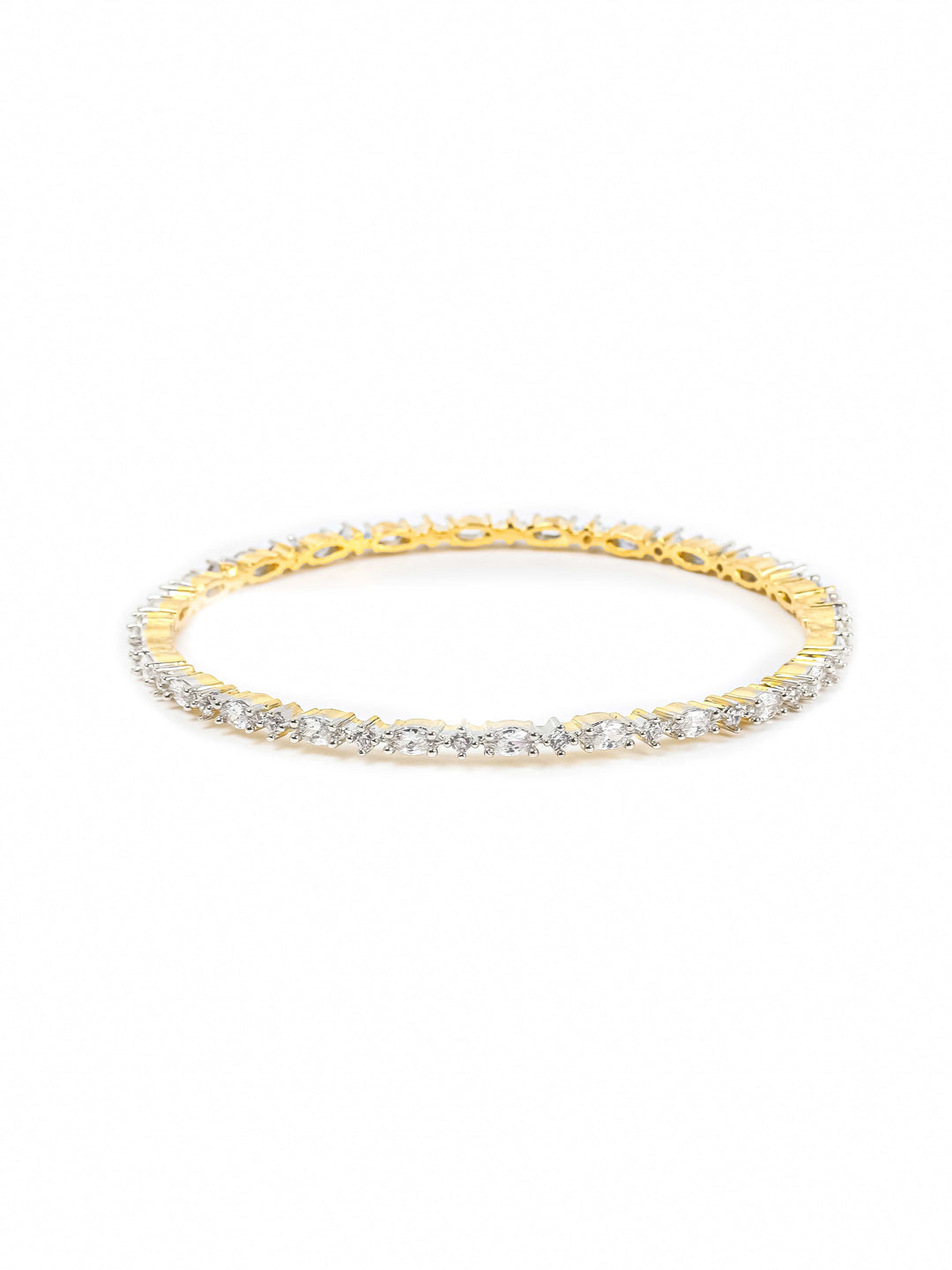 Gold &amp; White AD Bangles Set