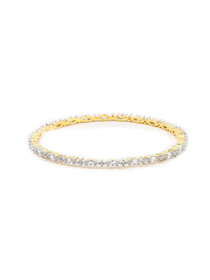 Gold &amp; White AD Bangles Set