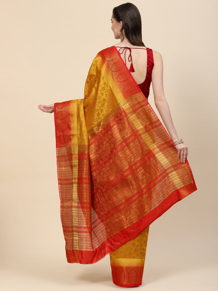 Resham Zari Border Handloom Woven Saree