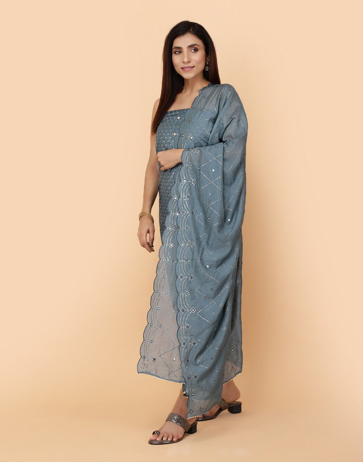 Embroidered Chanderi Suit Piece
