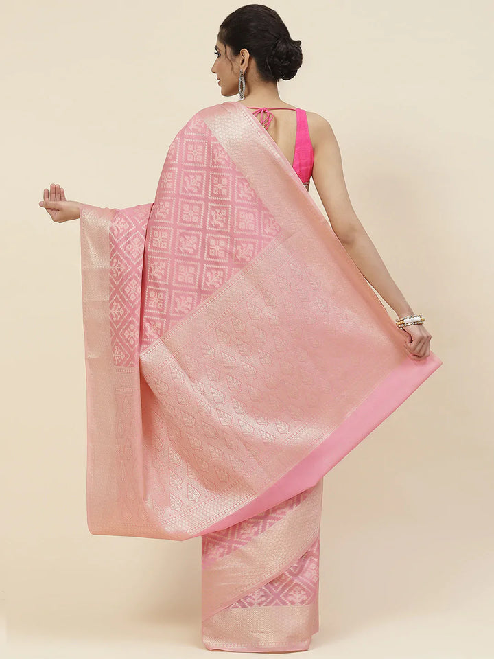Zari Jaal Cotton Woven Saree