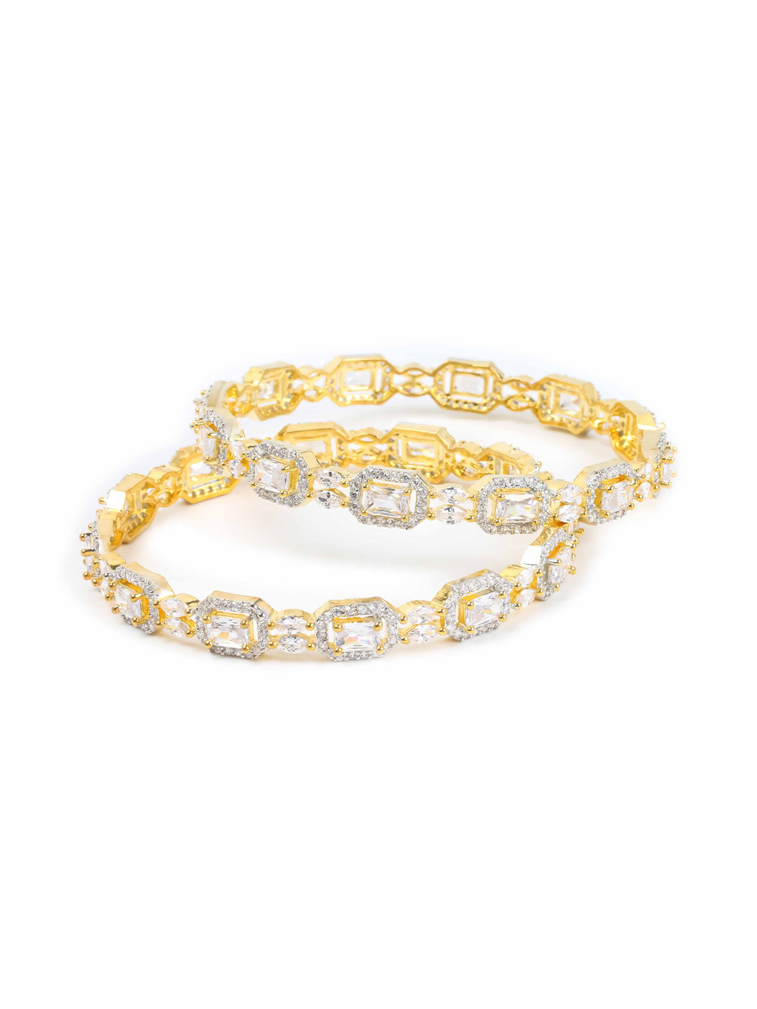 Gold &amp; Silver AD Bangles Set