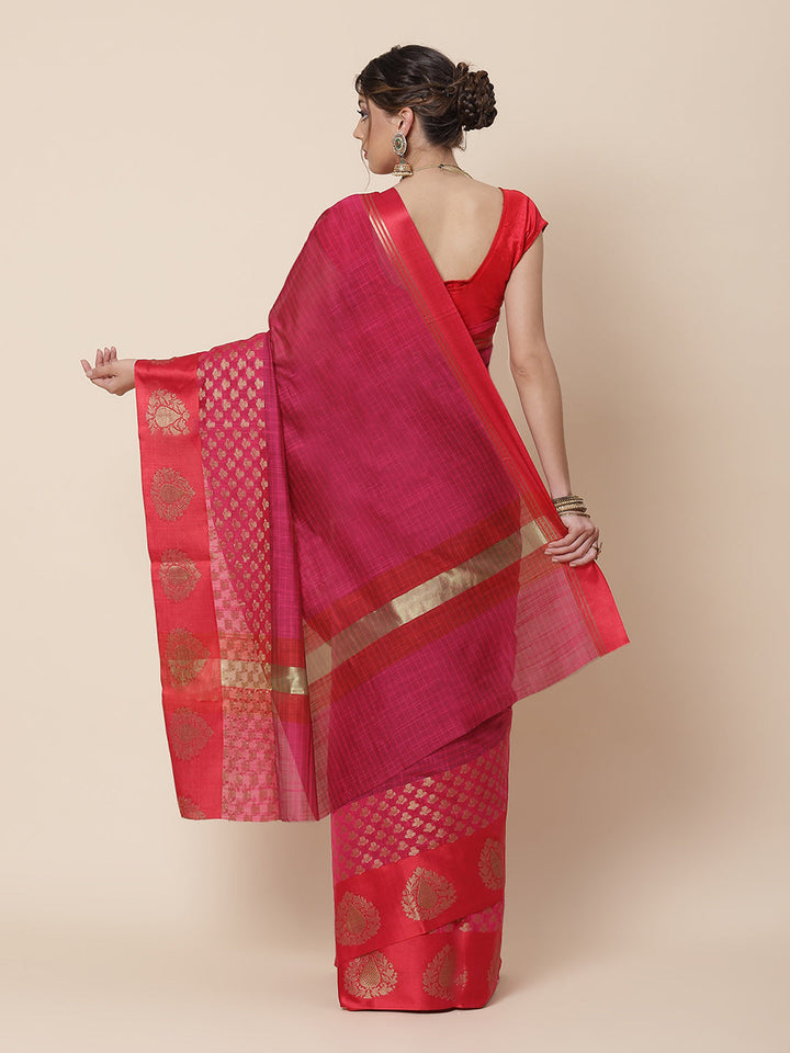 Zari Border Cotton Woven Saree