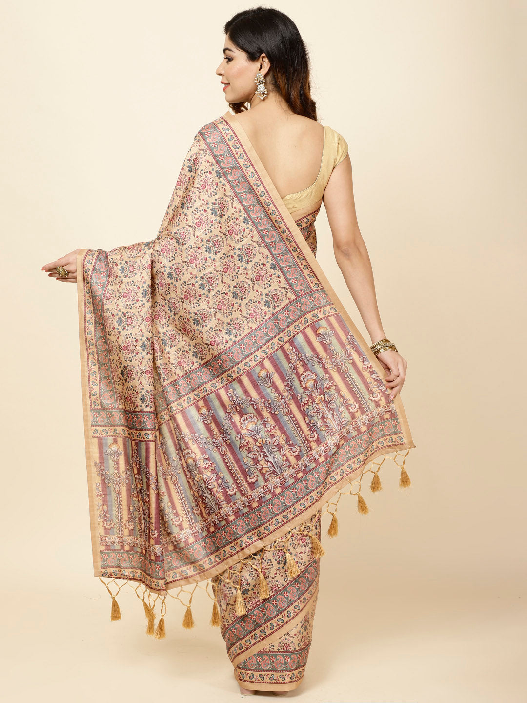 Printed Tussar Saree